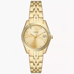 ES5338 Fossil Scarlette Three-Hand Date Gold-Tone Ladies Watch