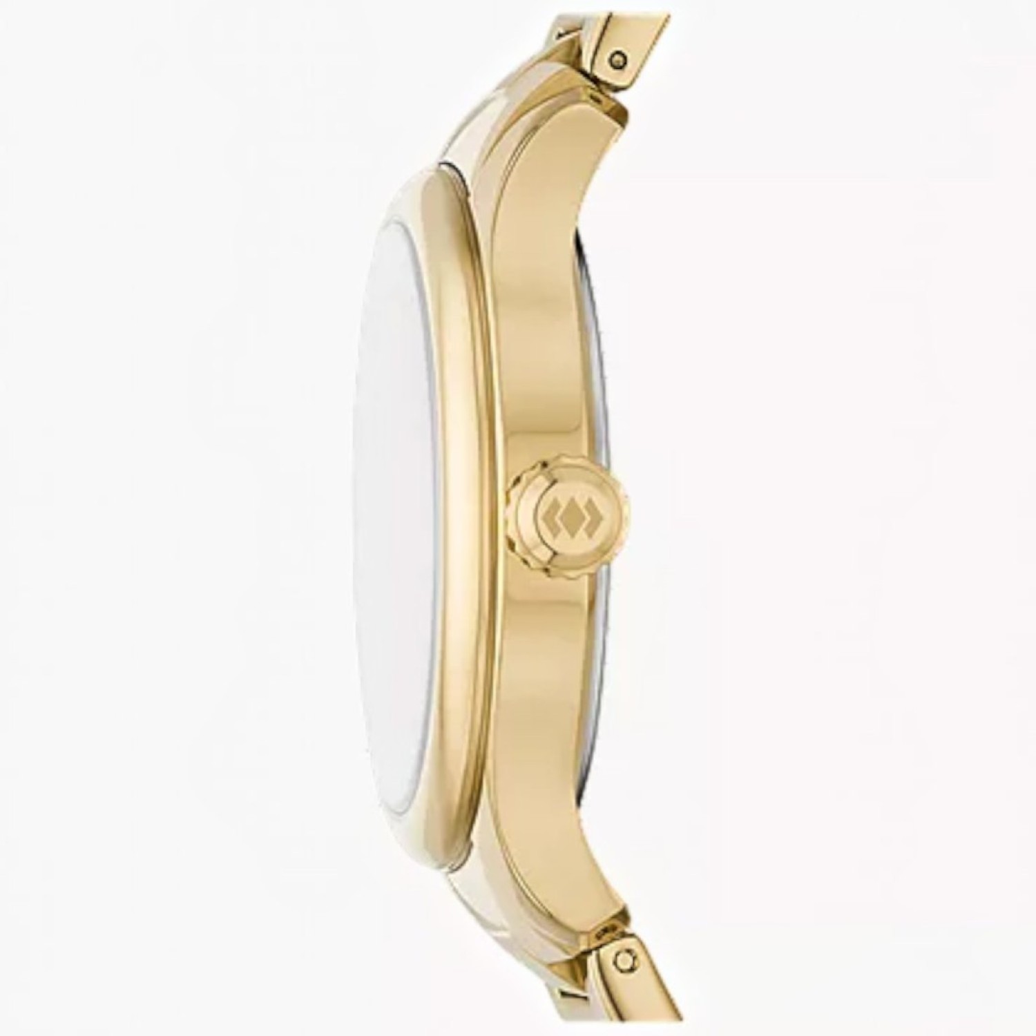 Fossil Gilmore ES5395 Gold-Tone Watch Fossil Gilmore ES5395 women's gold watch featuring a silver dial and date window