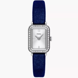ES5436 Fossil Raquel Mini Two‑Hand Blue Velvet Watch