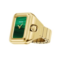 ES5448 Fossil Raquel Watch Ring Two-Hand Gold-Tone Stainless Steel Watch