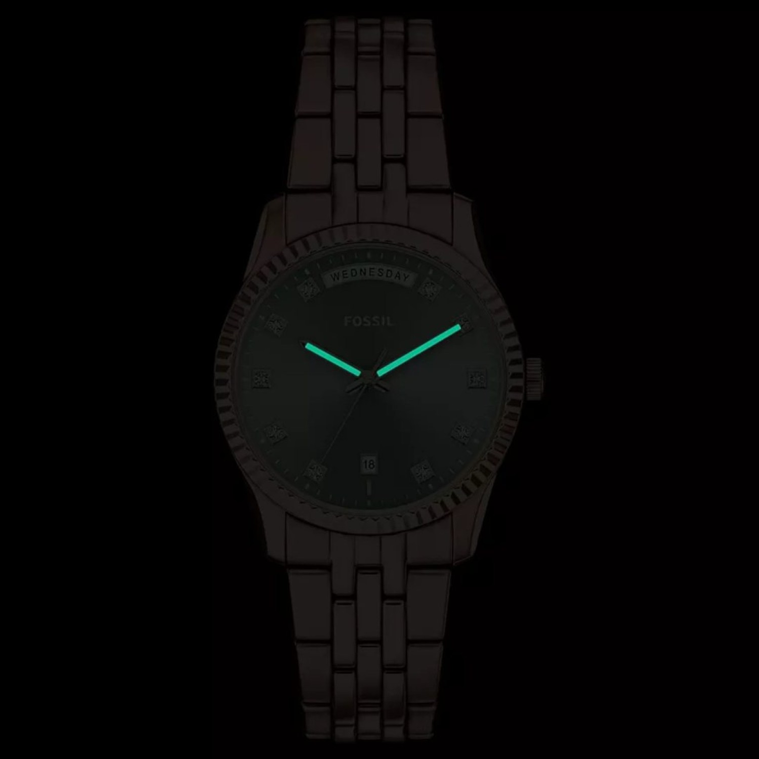 ES5459 Fossil Scarlette Three‑Hand Day‑Date Rose Gold‑Tone Stainless Steel Watch – Buy Fossil Watches in New Zealand ES5459 Fossil Scarlette Three‑Hand Day‑Date Rose Gold‑Tone Stainless Steel Watch by Fossil