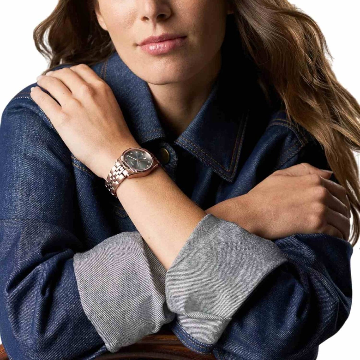 ES5459 Fossil Scarlette Three‑Hand Day‑Date Rose Gold‑Tone Stainless Steel Watch – Buy Fossil Watches in New Zealand ES5459 Fossil Scarlette Three‑Hand Day‑Date Rose Gold‑Tone Stainless Steel Watch by Fossil