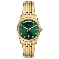 ES5460 Fossil Scarlette Three-Hand Day-Date Gold-Tone Stainless Steel Watch