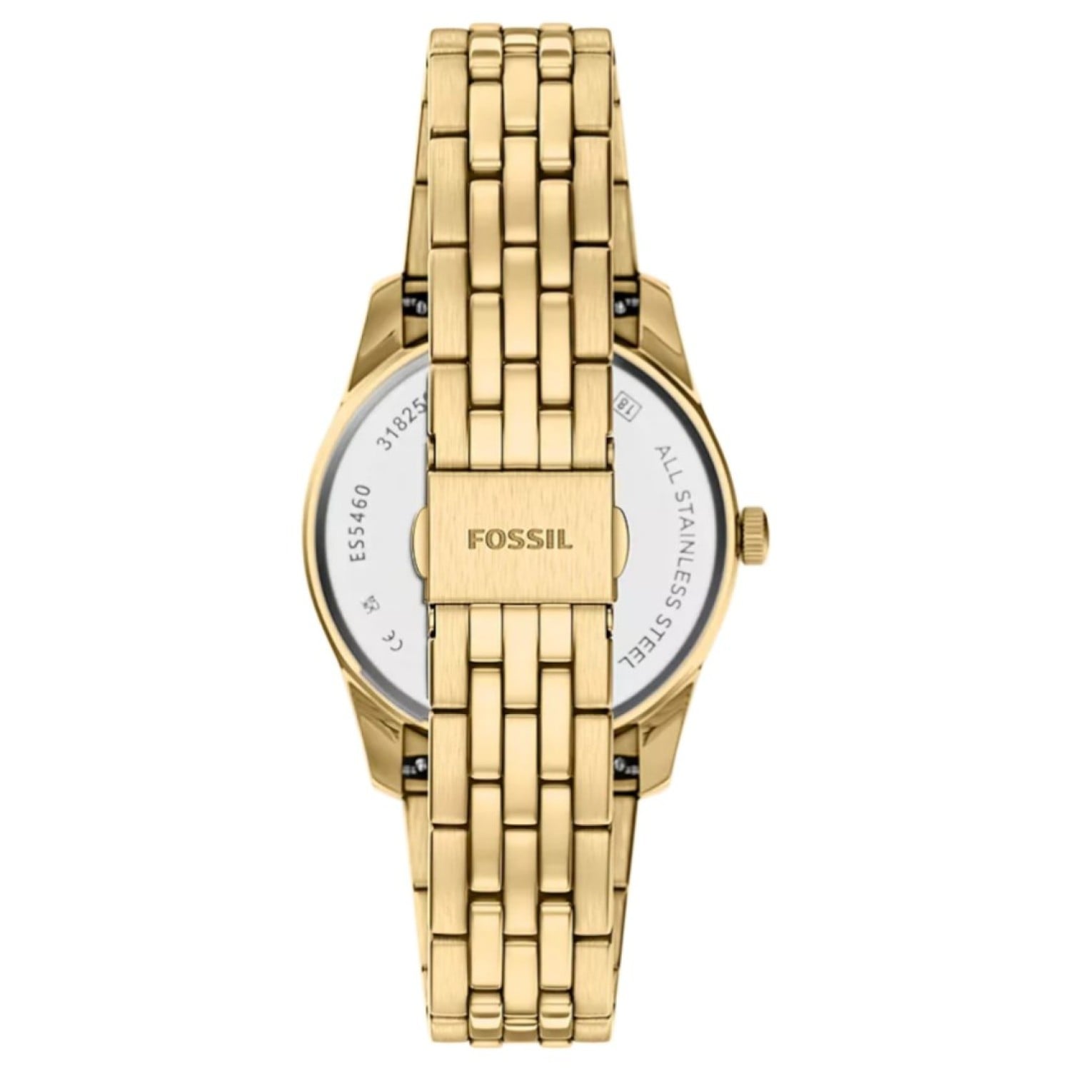 ES5460 Fossil Scarlette Three-Hand Day-Date Gold-Tone Stainless Steel Watch – Buy Fossil Watches in New Zealand ES5460 Fossil Scarlette Three-Hand Day-Date Gold-Tone Stainless Steel Watch by Fossil