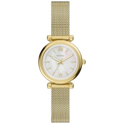 ES5462 Fossil Carlie Mini Three-Hand Gold-Tone Stainless Steel Watch