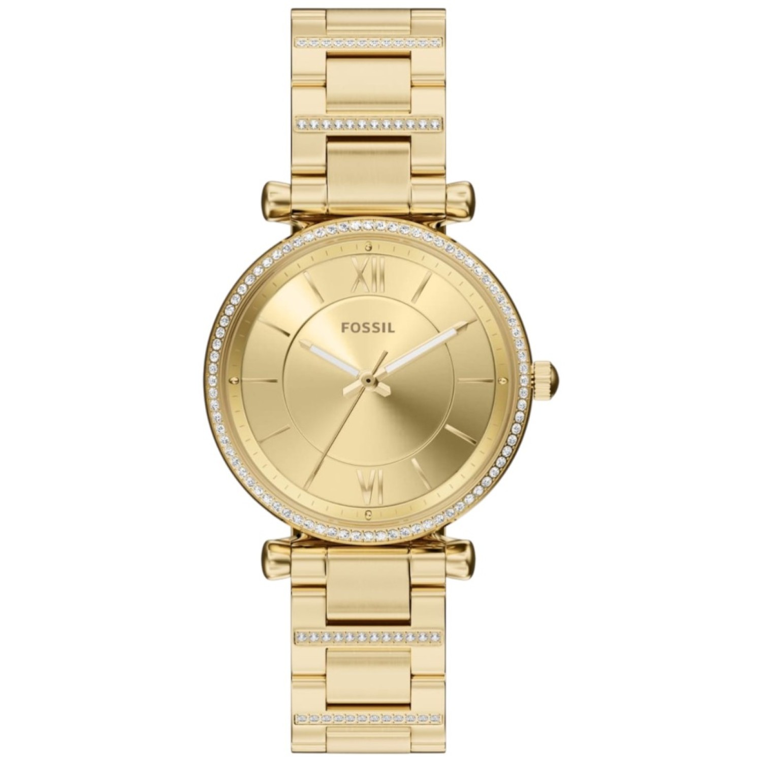 ES5465 Fossil Carlie Three-Hand Gold-Tone Stainless Steel Watch – Fossil Watches in New Zealand - Buy Men’s and Women’s Watches Online - Free Delivery and Afterpay Options ES5465 Fossil Carlie Three-Hand Gold-Tone Stainless Steel Watch by Fossil