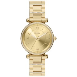 ES5465 Fossil Carlie Three-Hand Gold-Tone Stainless Steel Watch
