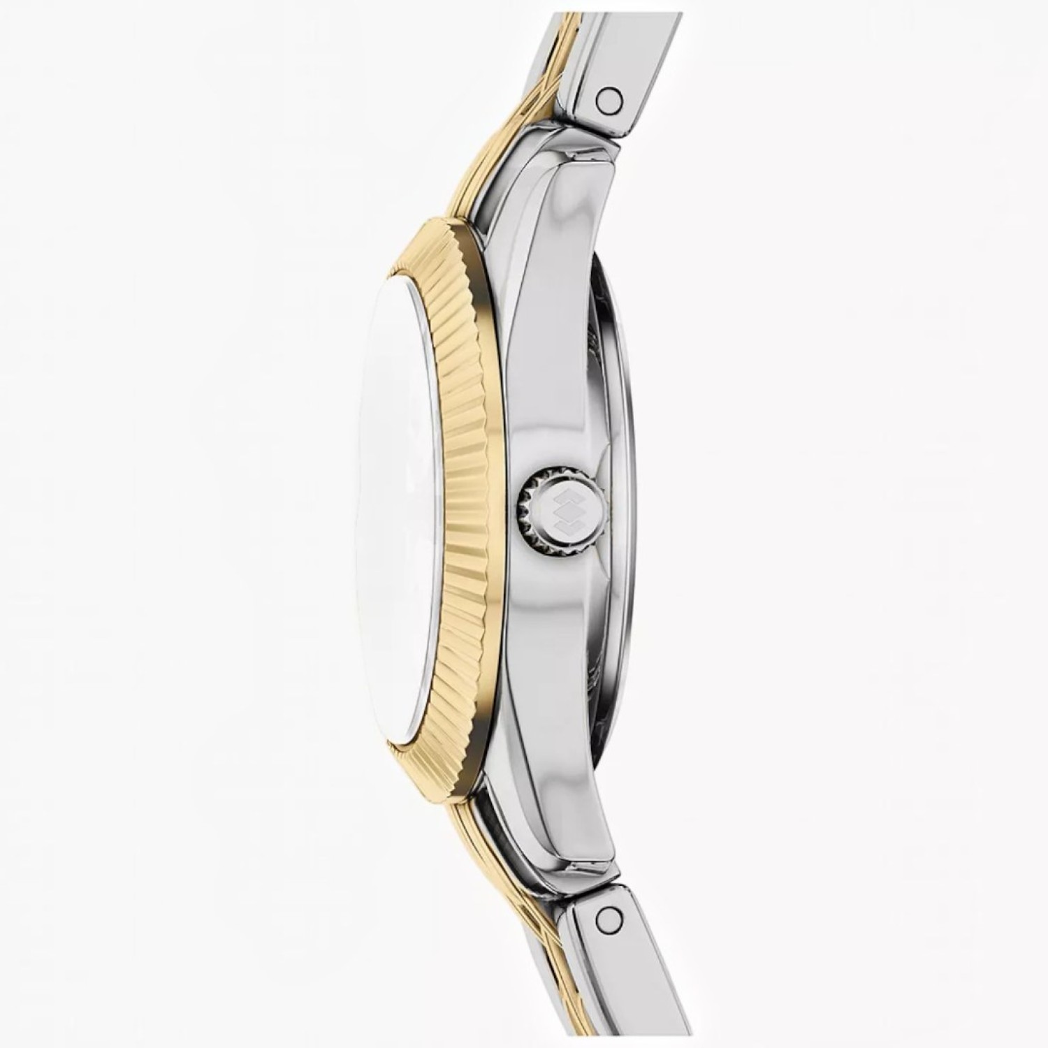 Fossil Scarlette ES5473 Mini Two-Tone Ladies Watch Fossil Scarlette ES5473 Mini two tone stainless steel ladies watch with silver dial