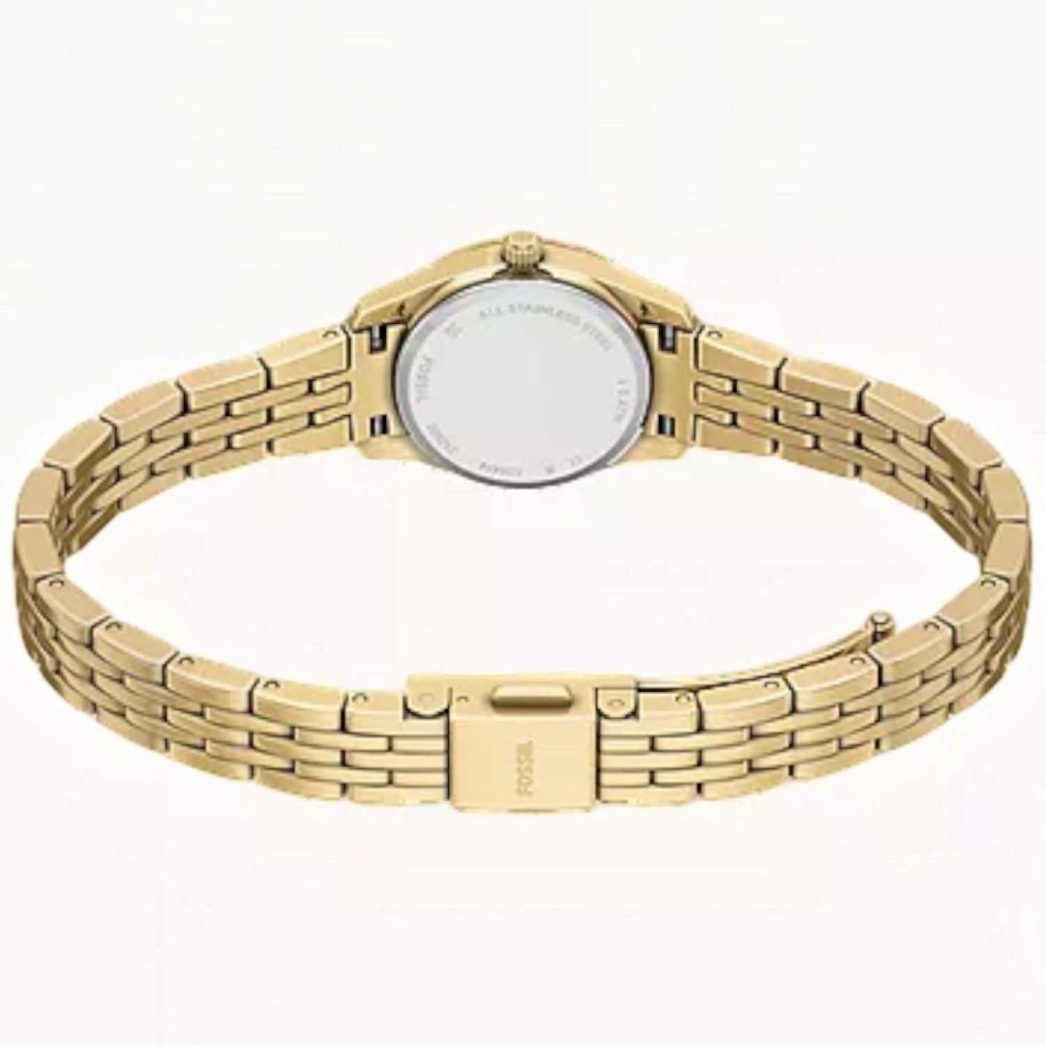 Fossil Scarlette ES5474 Mini Gold Ladies Watch Fossil Scarlette ES5474 Mini Gold Ladies watch featuring silver dial