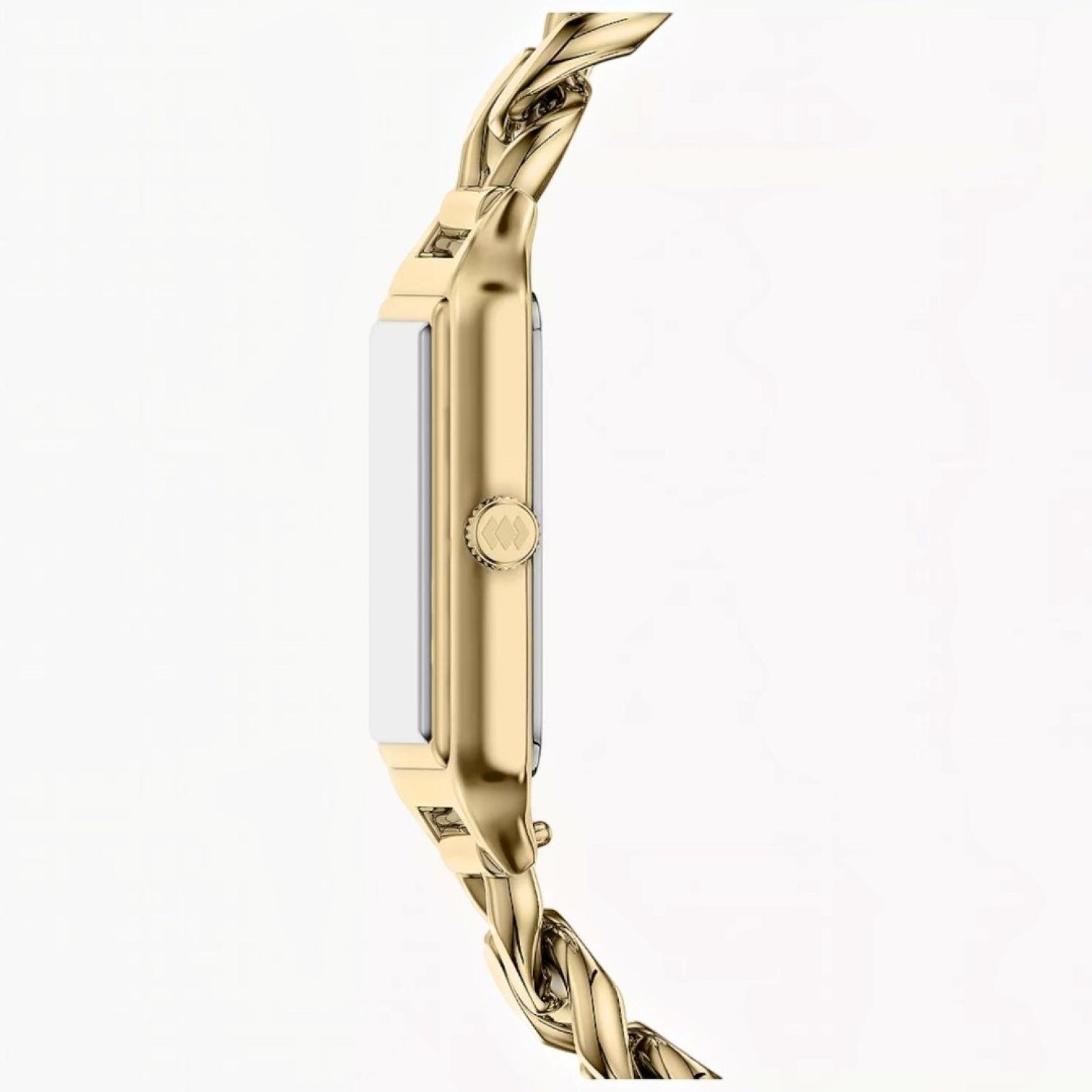 Fossil Raquel ES5478 23mm gold-tone stainless steel watch with rectangular dial