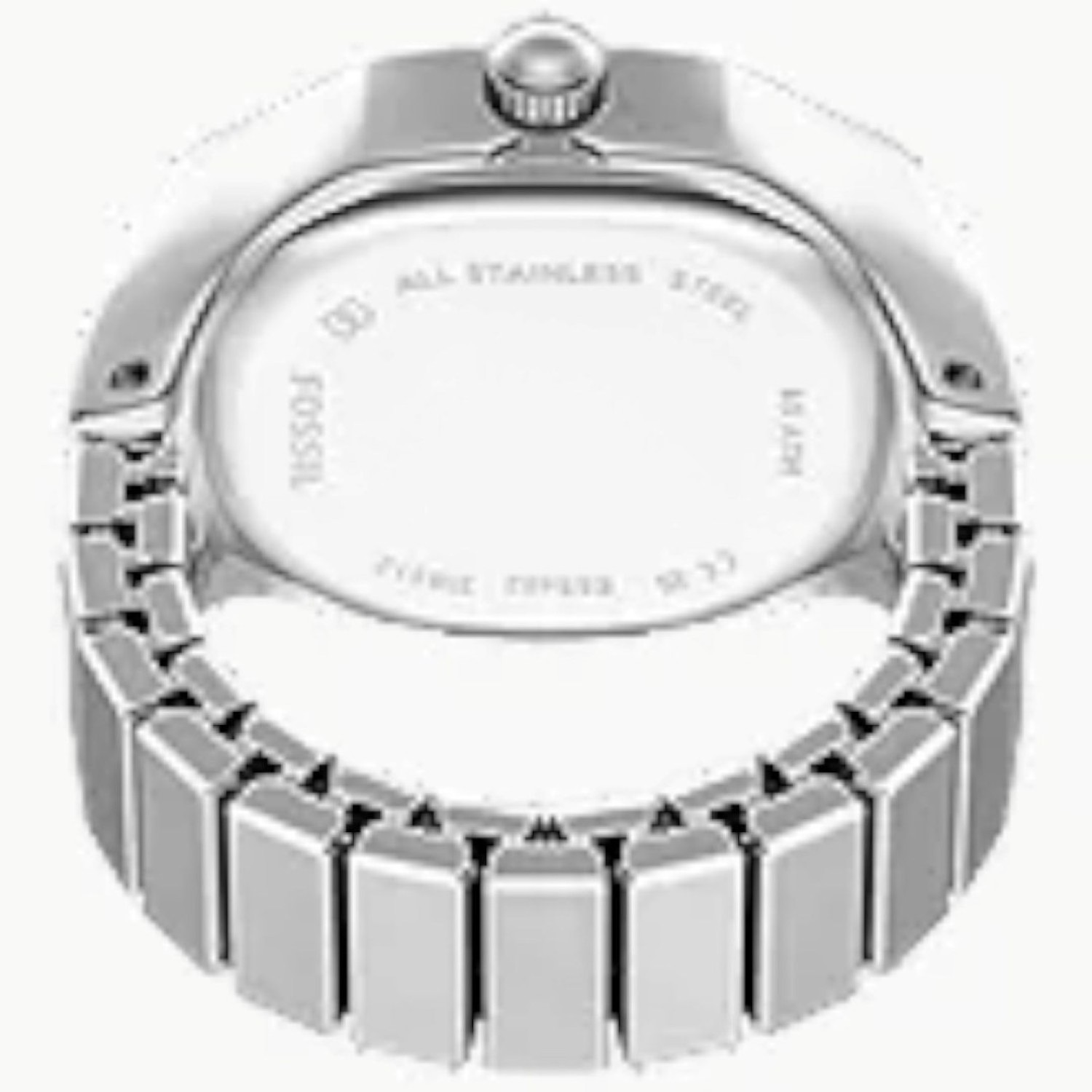 Fossil Harlow Watch Ring 17mm Stainless Steel - ES5482 Fossil Harlow ES5482 17mm stainless steel watch ring with expansion band