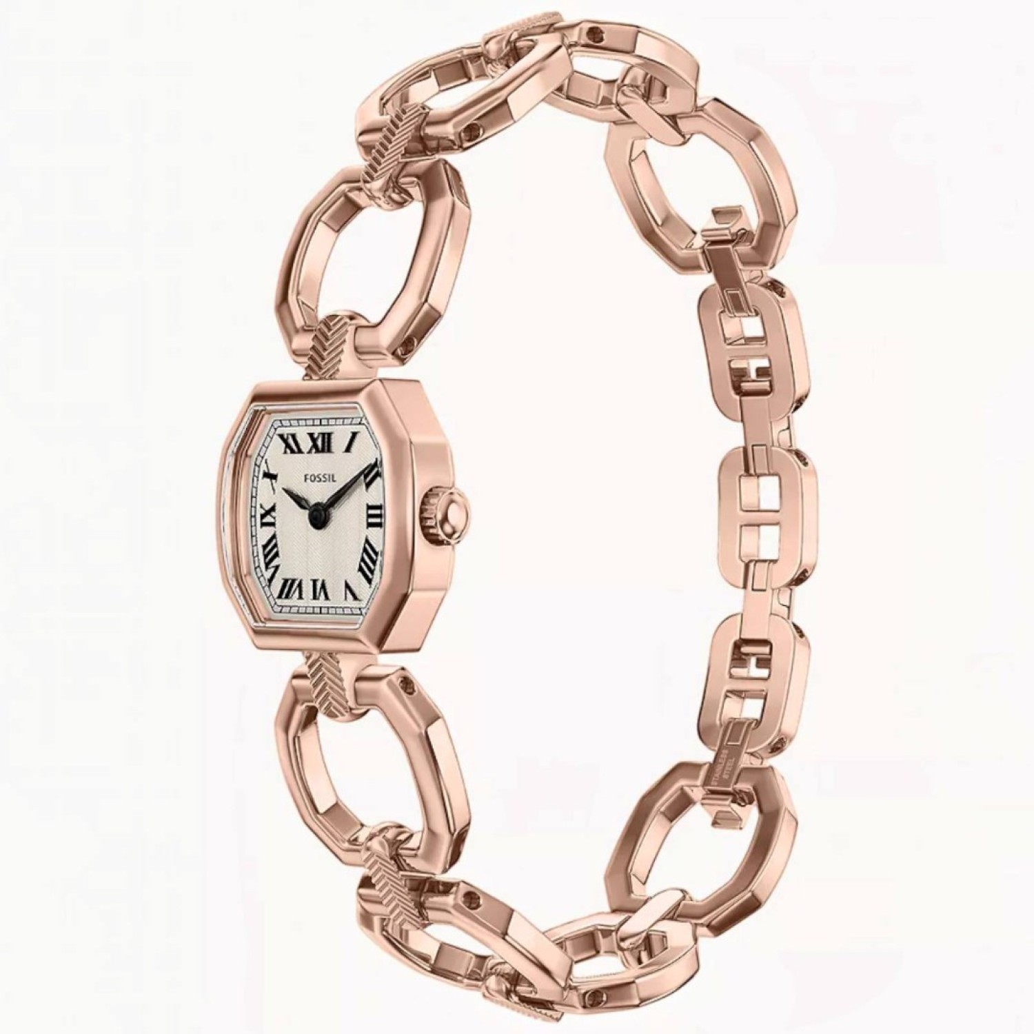 Fossil Harlow ES5484 Mini 20mm Rose Gold-Tone Watch Fossil Harlow ES5484 Mini 20mm Rose Gold-Tone watch with cream dial