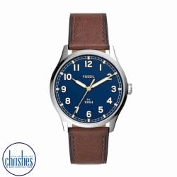 FS5923 Fossil Dayliner Three-Hand Medium Brown Leather Watch