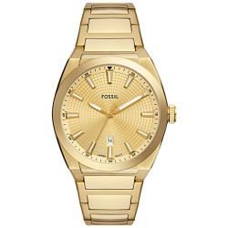 FS5965 Fossil Everett Three‑Hand Date Gold‑Tone Stainless Steel Watch
