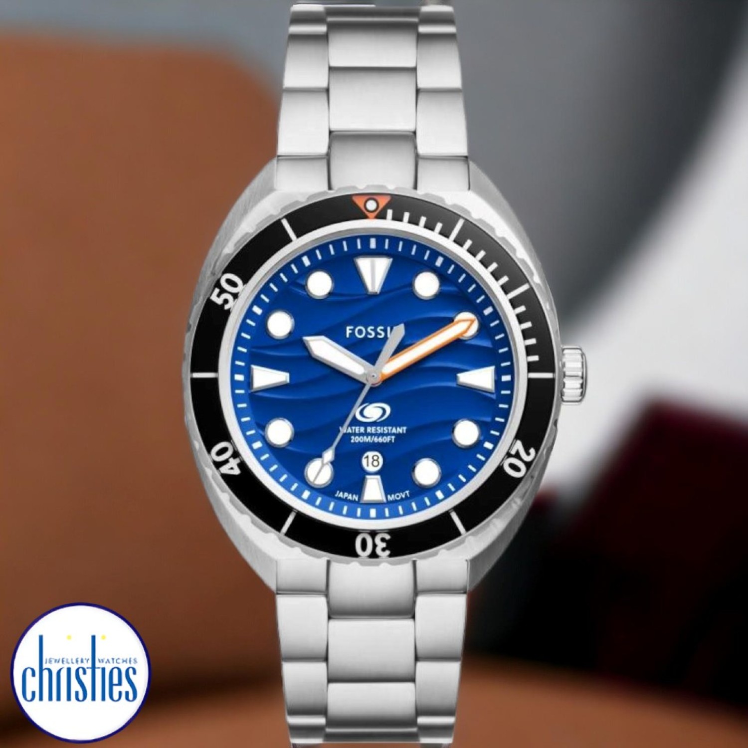 Christies Jewellery - FS6064 Fossil Breaker Blue Dial Watch Watches Auckland NZ FS6064 Fossil Breaker Blue Dial Watch FS6064 Fossil Watches in New Zealand - Buy Men’s and Women’s Watches Online - Free Delivery and Afterpay Options