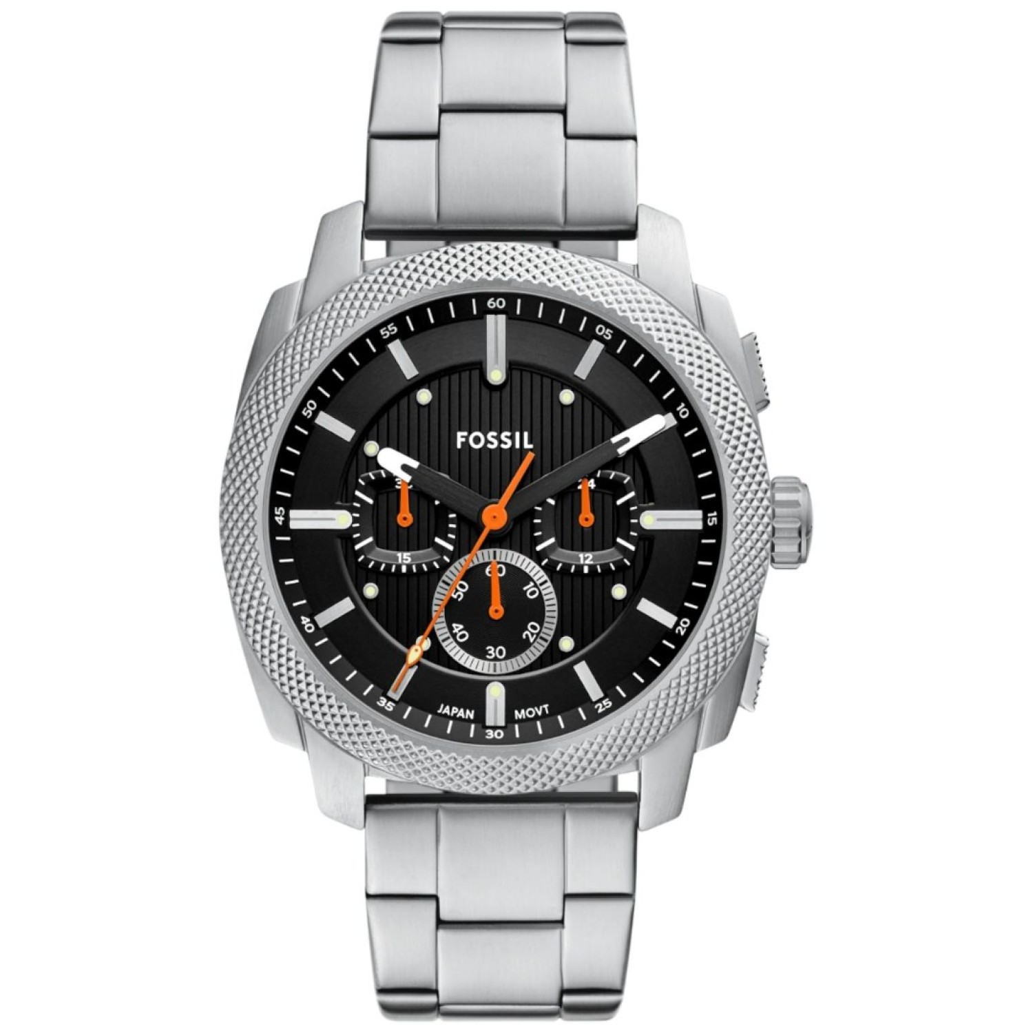 FS6095 Fossil Machine Chronograph Stainless Steel Watch – Fossil Watches in New Zealand - Buy Men’s and Women’s Watches Online - Free Delivery and Afterpay Options FS6095 Fossil Machine Chronograph Stainless Steel Watch by Fossil