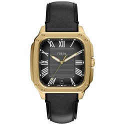 FS6151 Fossil Crosby Three-Hand Date Black Leather Watch