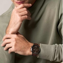 FS6163 Fossil Neutra Chronograph Brown Leather Watch