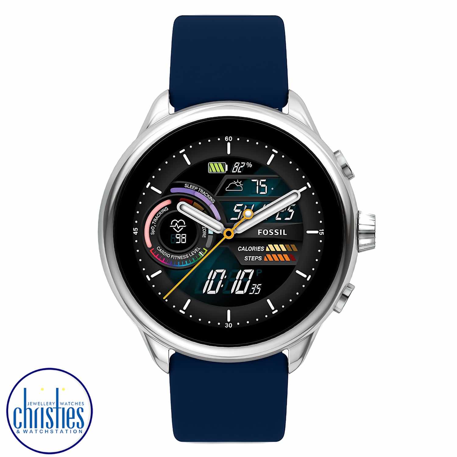 FTW4070 Fossil Gen 6 Wellness Edition Smartwatch Navy Silicone. ES5220 Fossil Raquel Three-Hand Date Gold-Tone Stainless Steel Watch Afterpay - Split your purchase into 4 instalments - Pay for your purchase over 4 instalments, due every two weeks. fossil 