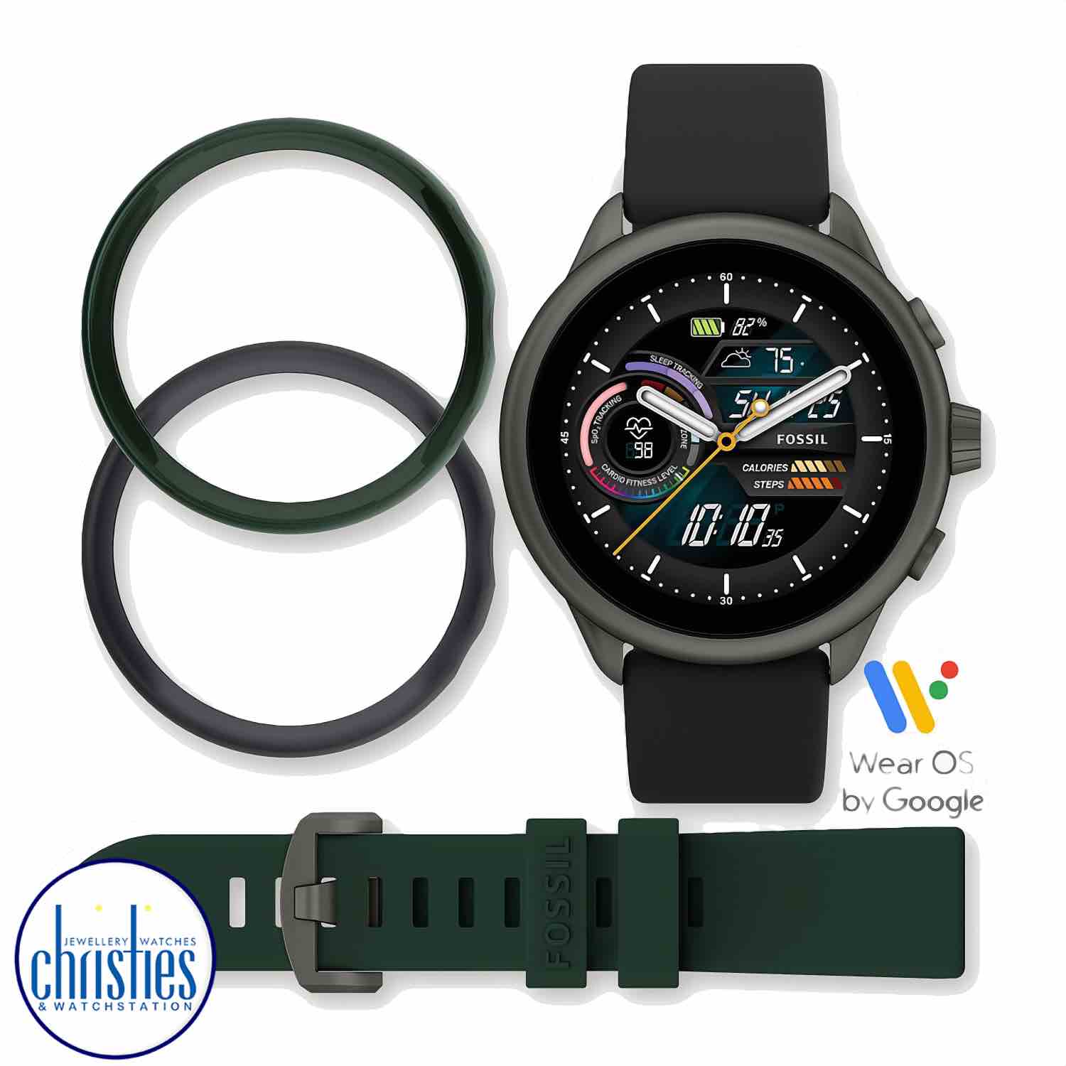 FTW4072SET Fossil Gen 6 Wellness Edition Smartwatch Black Silicone and Interchangeable Strap and Bumper Set. FTW4072SET Fossil Gen 6 Wellness Edition Smartwatch Black Silicone and Interchangeable Strap and Bumper Set. fossil mens watches nz