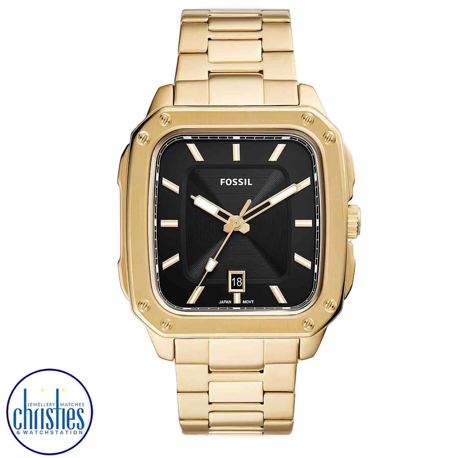 FS5932 Fossil Inscription Gold-Tone Stainless Steel Watch. FS5932 Fossil Inscription Three-Hand Date Gold-Tone Stainless Steel WatchAfterpay - Split your purchase into 4 instalments - Pay for your purchase over 4 instalments, due every two weeks.