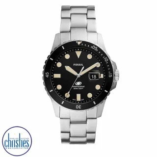 Fossil blue stainless sales steel watch women's