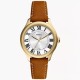 Fossil Gilmore ES5397 Medium Brown Leather Watch Fossil Gilmore ES5397 Medium Brown Leather Watch featuring a silver dial and date window