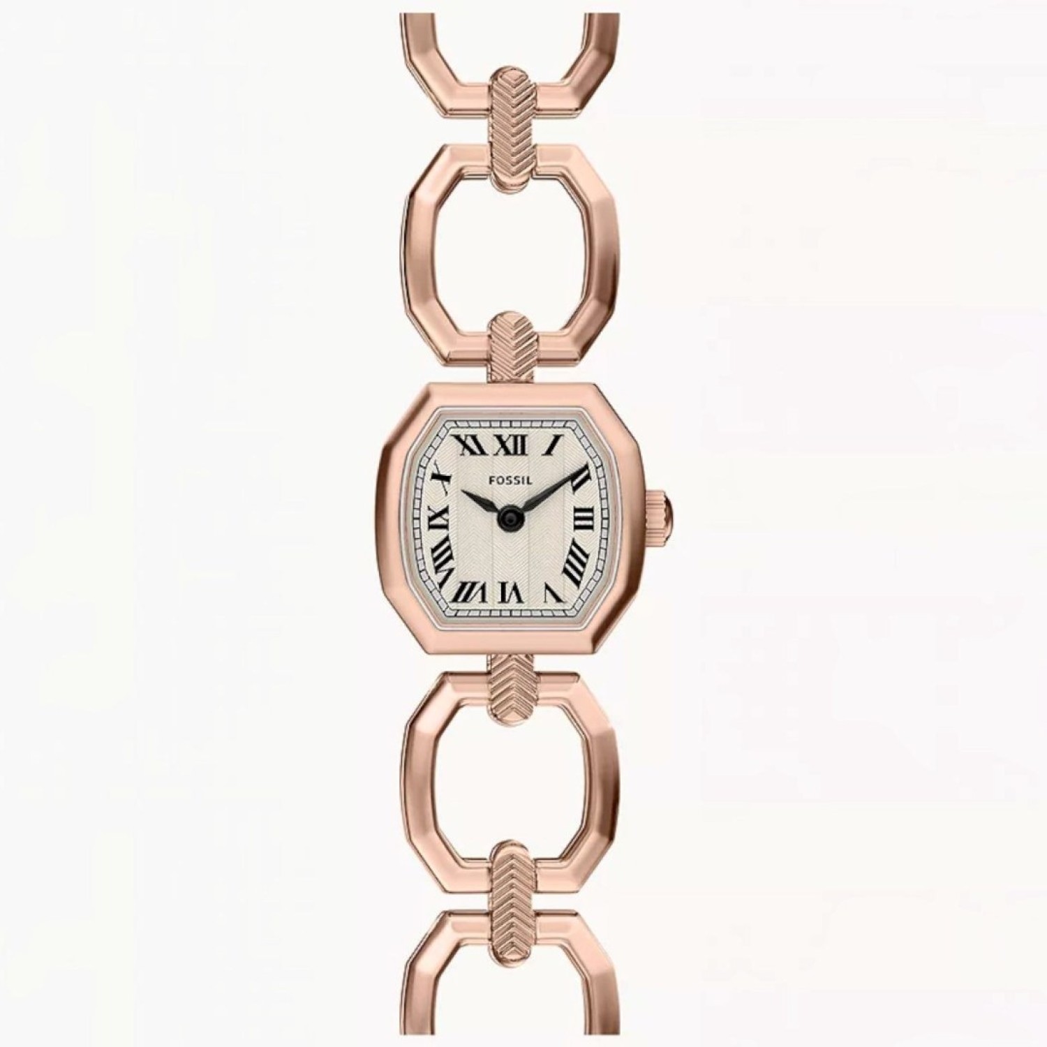 Fossil Harlow ES5484 Mini 20mm Rose Gold-Tone Watch Fossil Harlow ES5484 Mini 20mm Rose Gold-Tone watch with cream dial