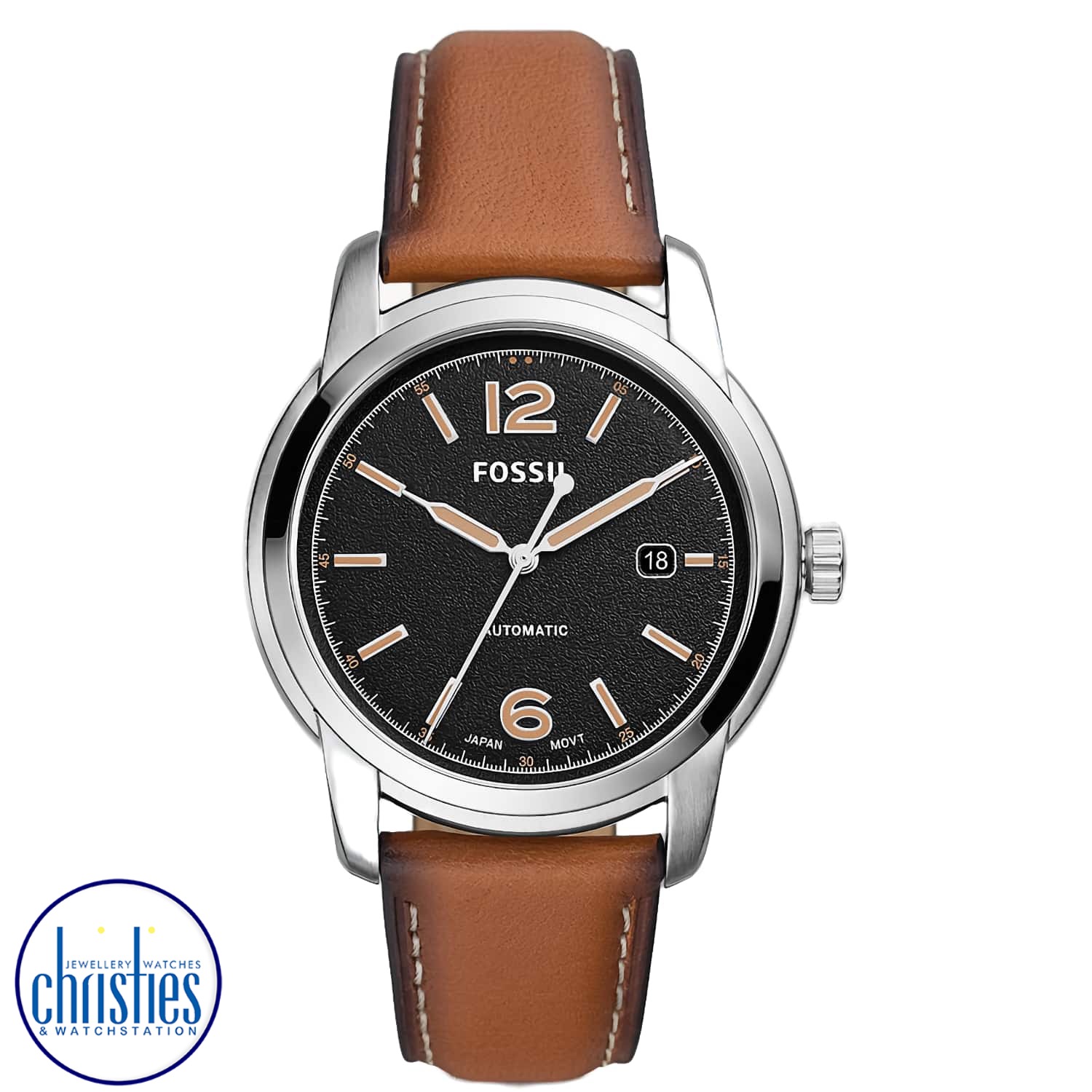 ME3233 Fossil Heritage Automatic  Luggage Leather Watch. ME3233 Fossil Heritage Automatic  Luggage Leather WatchAfterpay - Split your purchase into 4 instalments - Pay for your purchase over 4 instalments, due every two weeks. fossil mens watches nz