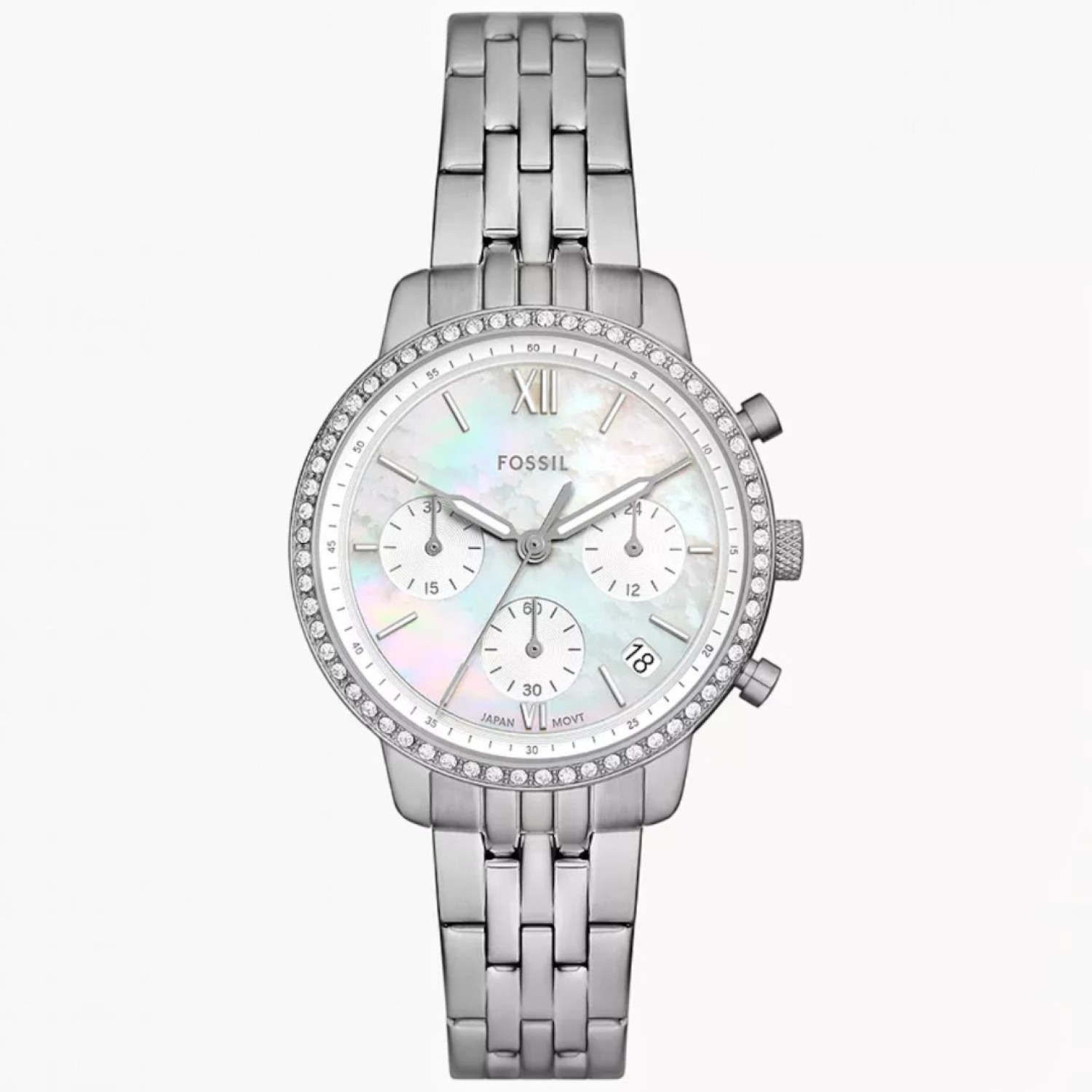 Fossil ES5357 Neutra Women's Chronograph Watch with White Mother of Pearl Dial