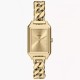 Fossil Raquel ES5478 23mm gold-tone stainless steel watch with rectangular dial