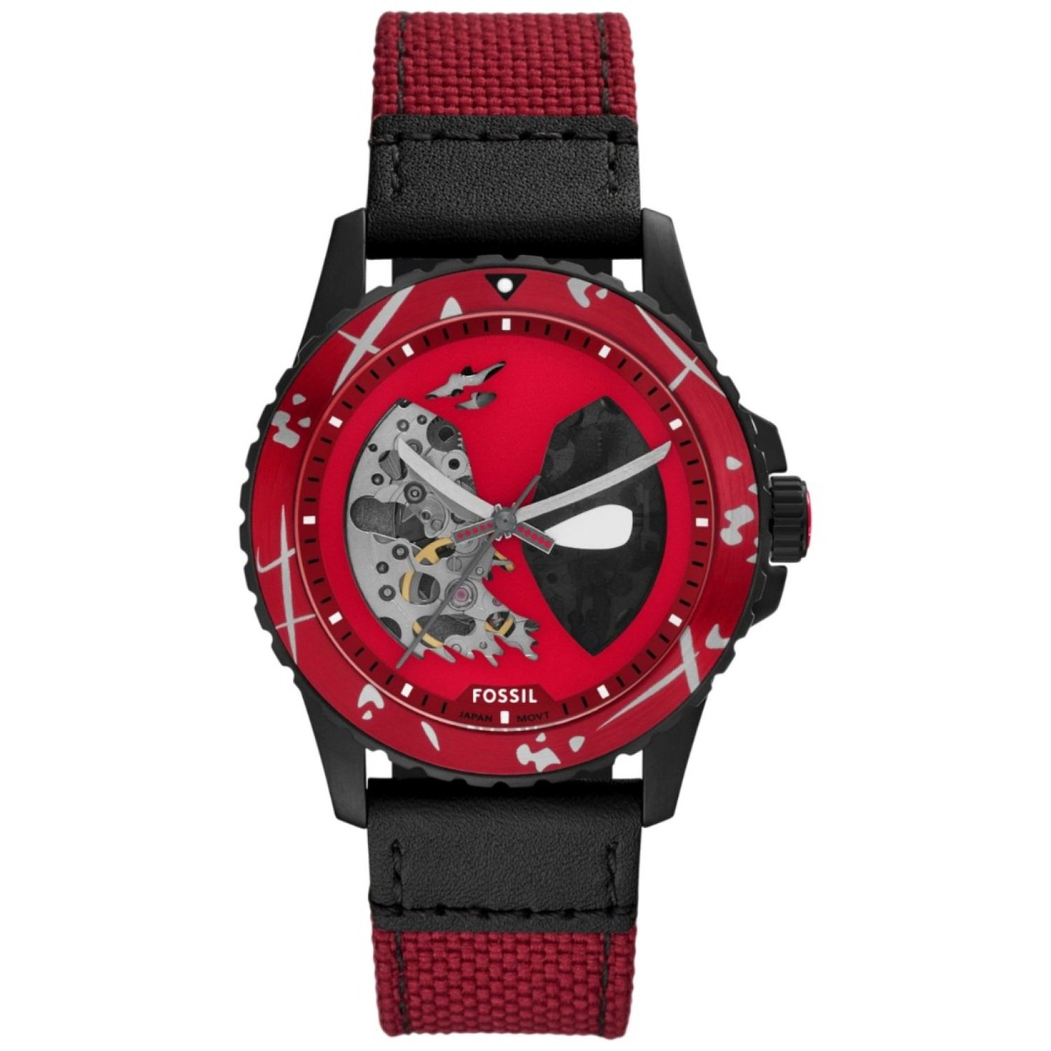 LE1196SET Marvel x Fossil Limited Edition Deadpool Automatic Watch – Fossil Watches in New Zealand - Buy Men’s and Women’s Watches Online - Free Delivery and Afterpay Options LE1196SET Marvel x Fossil Limited Edition Deadpool Automatic Watch by Fossil