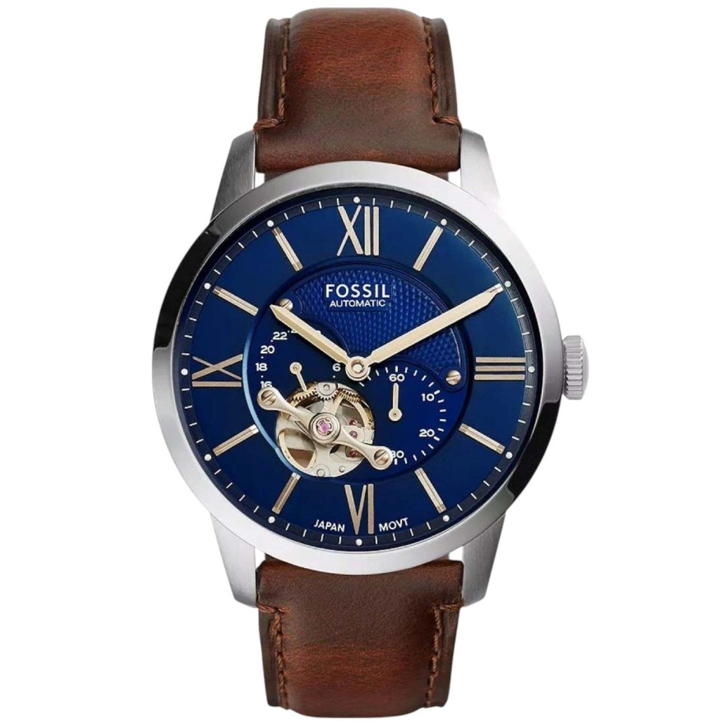 ME3110 Fossil Townsman Automatic Brown Leather Watch by Fossil Watches in New Zealand - Buy Men’s and Women’s Watches Online 