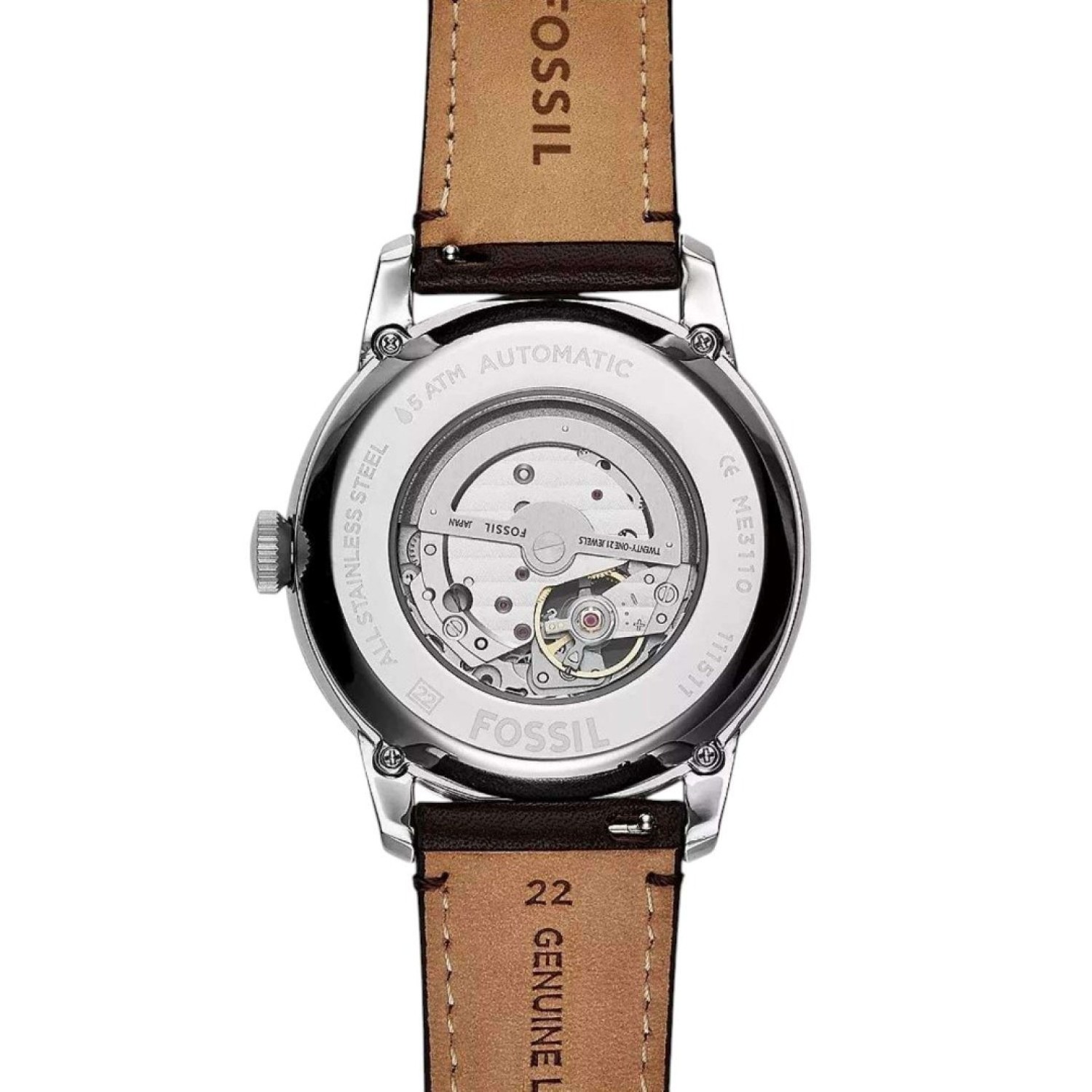 ME3110 Fossil Townsman Automatic Brown Leather Watch by Fossil Watches in New Zealand - Buy Men’s and Women’s Watches Online 