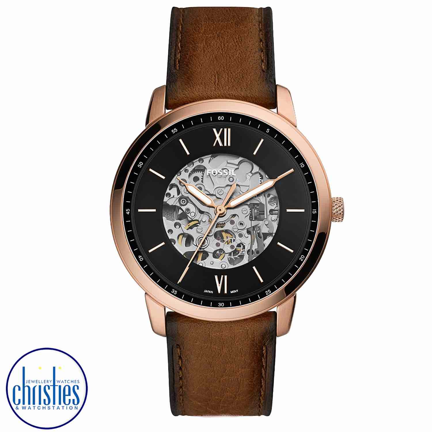 ME3195 Fossil Neutra Automatic Brown Eco Leather Watch. ME3195 Fossil Neutra Automatic Brown Eco Leather WatchAfterpay - Split your purchase into 4 instalments - Pay for your purchase over 4 instalments, due every two weeks.
