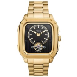 ME3239 Fossil Inscription Automatic Gold-Tone Watch