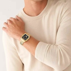 ME3239 Fossil Inscription Automatic Gold-Tone Watch