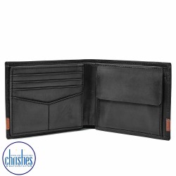 ML3653001 Fossil Quinn Large Coin Pocket Bifold Black
