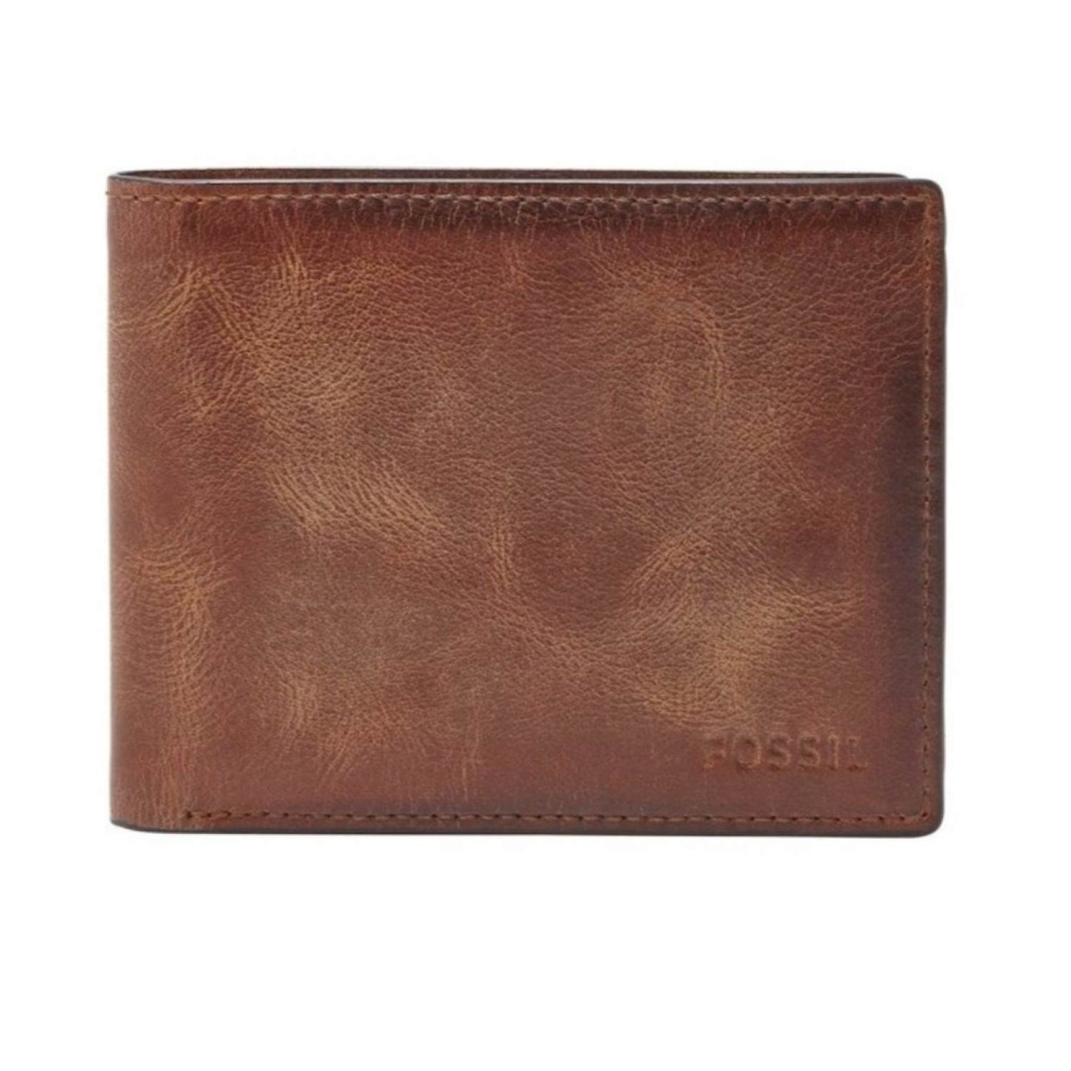 Derrick RFID Flip ID Bifold Brown - ML3681200 – Fossil Watches in New Zealand Derrick RFID Flip ID Bifold Brown by Fossil in New Zealand: a brown leather wallet with card slots, a transparent ID pocket, and RFID protection