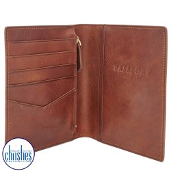 MLG0358222 Fossil Leather RFID Passport Case Cognac