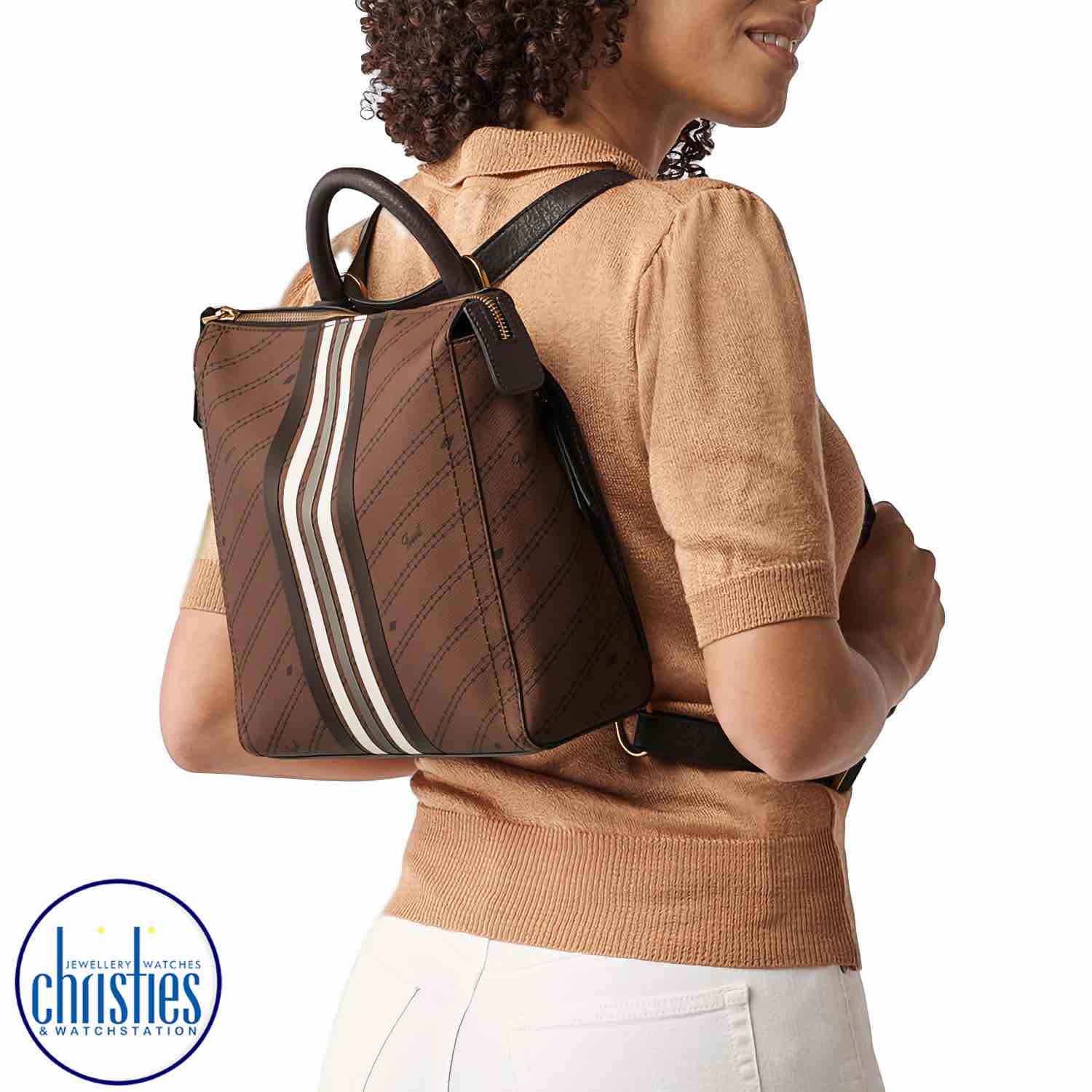 ZB1587199 Fossil Parker Small Backpack ZB1587199 Fossil Parker Small Backpack. This eco-leather backpack features 1 zipper pocket 2 slide pockets and 2 adjustable and detachable backpack/crossbody strapsAfterpay - Split your purchase into 4 instalments - Pay for your purchase over 4 instalment