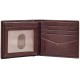Ingram RFID Bifold with Flip ID - ML3784200 – Fossil Watches in New Zealand Ingram RFID Bifold with Flip ID - ML3784200 by Fossil Watches in New Zealand | Open brown leather wallet featuring multiple card slots and a transparent ID window.