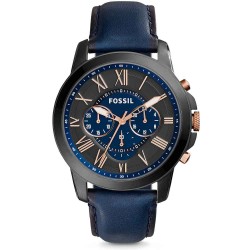 FS5061 Fossil Grant Chronograph Navy Leather