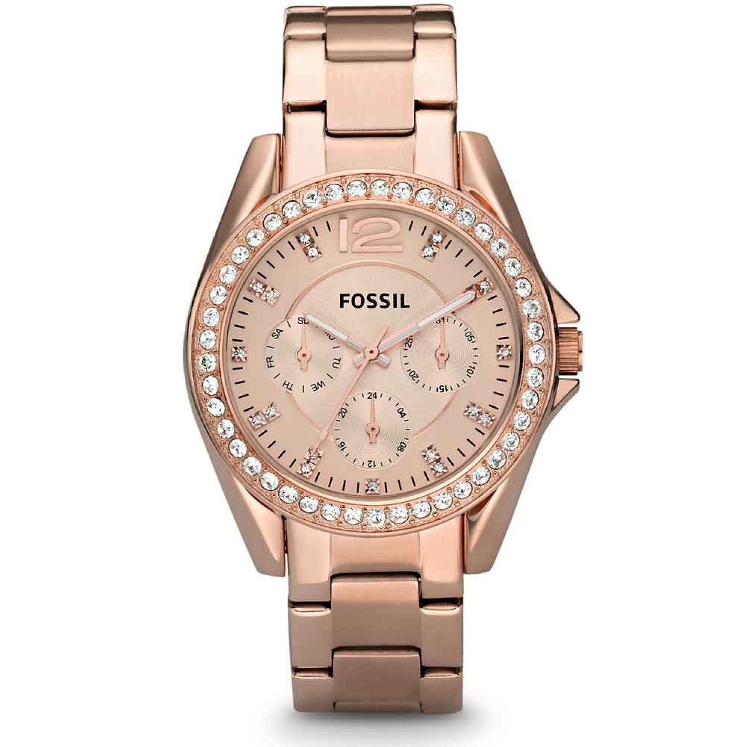 ES2811 Fossil Riley Multifunction Rose-Tone Watch ES2811 fossil watches nz farmers ES2811 Fossil Riley Multifunction Rose-Tone Watch fossil smart watches nz