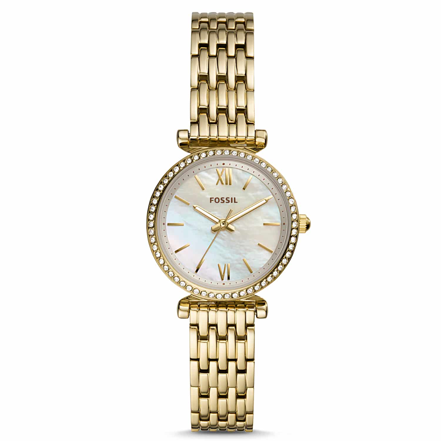 ES4735 Fossil Carlie Mini Gold Mother of Pearl Watch ES4735 fossil watches nz farmers ES4735 Fossil Carlie Mini Gold Mother of Pearl Watch fossil smart watches nz