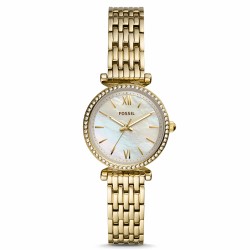 ES4735 Fossil Carlie Mini Gold Mother of Pearl Watch 
