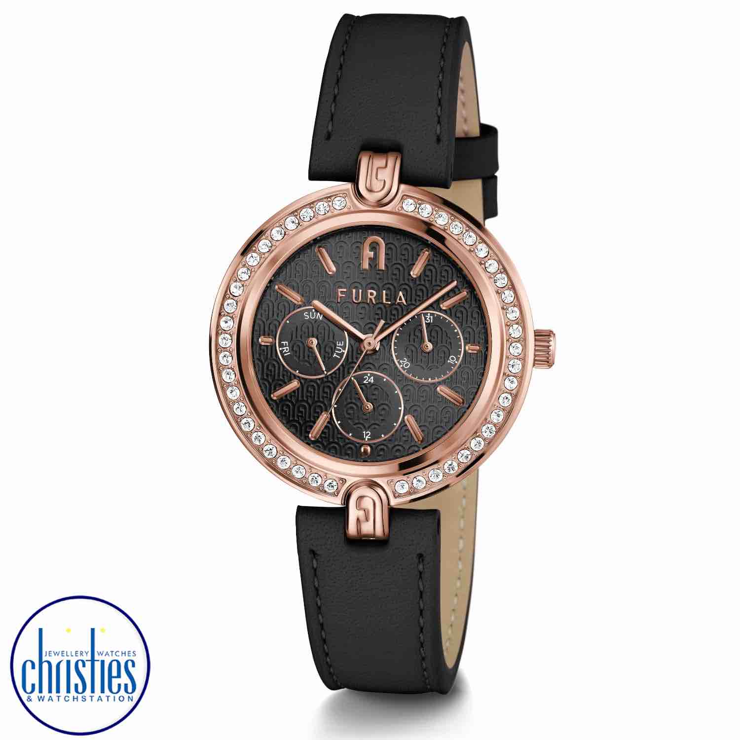 WW00030002L3 Furla Logo Multifunction Rose Tone Watch WW00030002L3 furla watches price WW00030005L3 Furla Logo Multifunction Rose Tone Watch