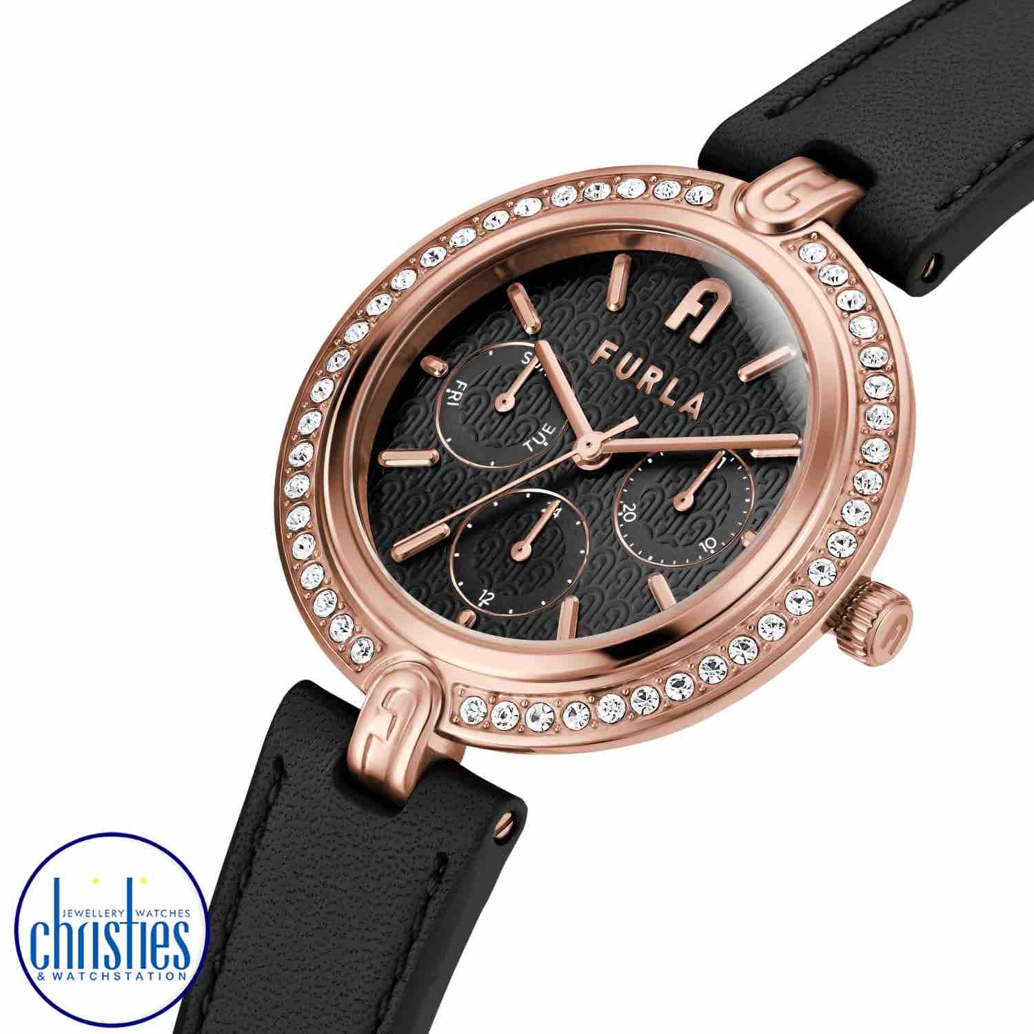 WW00030002L3 Furla Logo Multifunction Rose Tone Watch WW00030002L3 furla watches price WW00030005L3 Furla Logo Multifunction Rose Tone Watch
