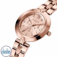 WW00030005L3 Furla Logo Multifunction Rose Tone Watch WW00030005L3 Furla Logo Multifunction Rose Tone Watch