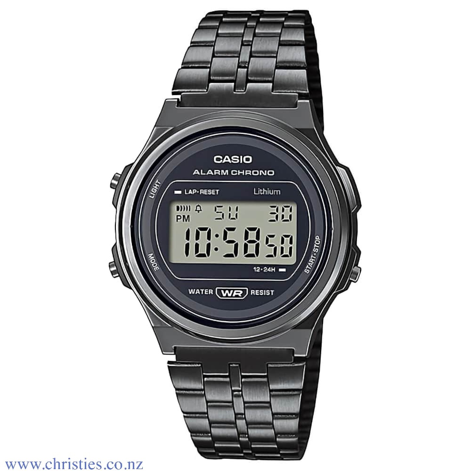 A171WEGG-1A Casio Vintage Alarm Chronograph Watch A171WEGG-1A Afterpay A171WEGG-1A Casio Vintage Alarm Chronograph Watch. Introducing the A171 Series of round-face, unisex timepieces. Uncluttered monotone coloring combines with middle-sized unisex designs that go great with a wide variety of styles. The bands feature a slide